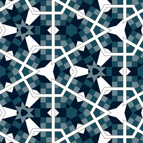 Abstrait Coloré Hexagone Carré Géométrique Sans Couture Motif Symétrique Kaléidoscope — Photo