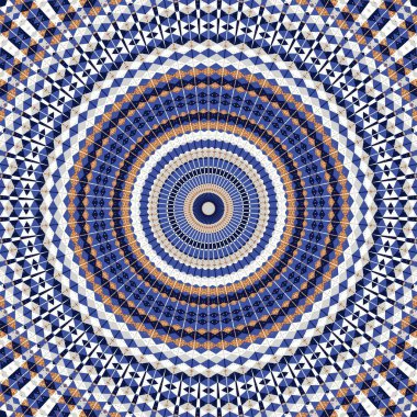 soyut renkli altıgen kare geometrik dikişsiz desen simetrik kaleydoskop moda, tasarım 