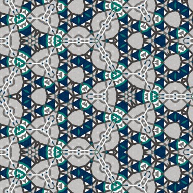 soyut renkli altıgen kare geometrik dikişsiz desen simetrik kaleydoskop moda, tasarım 