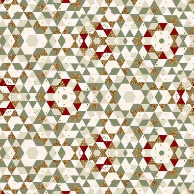 soyut renkli altıgen kare geometrik dikişsiz desen simetrik kaleydoskop moda, tasarım 