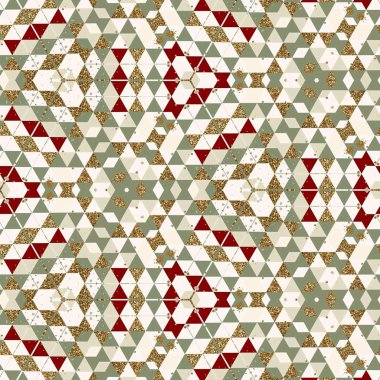 soyut renkli altıgen kare geometrik dikişsiz desen simetrik kaleydoskop moda, tasarım 