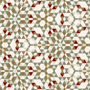 soyut renkli altıgen kare geometrik dikişsiz desen simetrik kaleydoskop moda, tasarım 