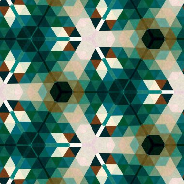 soyut renkli altıgen kare geometrik dikişsiz desen simetrik kaleydoskop moda, tasarım 
