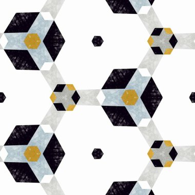 soyut renkli altıgen kare geometrik dikişsiz desen simetrik kaleydoskop moda, tasarım 