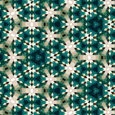 soyut renkli altıgen kare geometrik dikişsiz desen simetrik kaleydoskop moda, tasarım 