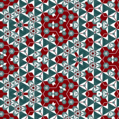 soyut renkli altıgen kare geometrik dikişsiz desen simetrik kaleydoskop moda, tasarım 