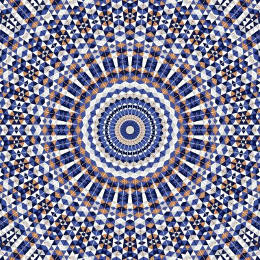 soyut renkli altıgen kare geometrik dikişsiz desen simetrik kaleydoskop moda, tasarım 