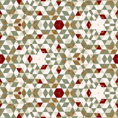 soyut renkli altıgen kare geometrik dikişsiz desen simetrik kaleydoskop moda, tasarım 