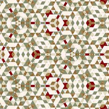 soyut renkli altıgen kare geometrik dikişsiz desen simetrik kaleydoskop moda, tasarım 