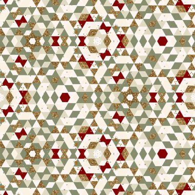 soyut renkli altıgen kare geometrik dikişsiz desen simetrik kaleydoskop moda, tasarım 