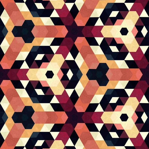 soyut renkli altıgen kare geometrik dikişsiz desen simetrik kaleydoskop moda, tasarım 