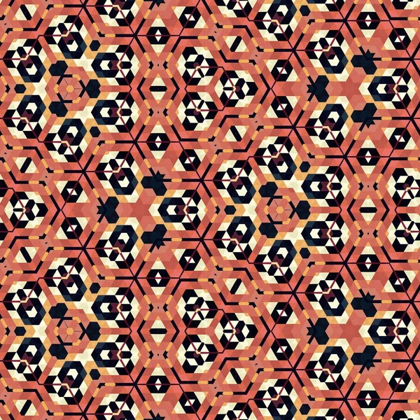 soyut renkli altıgen kare geometrik dikişsiz desen simetrik kaleydoskop moda, tasarım 