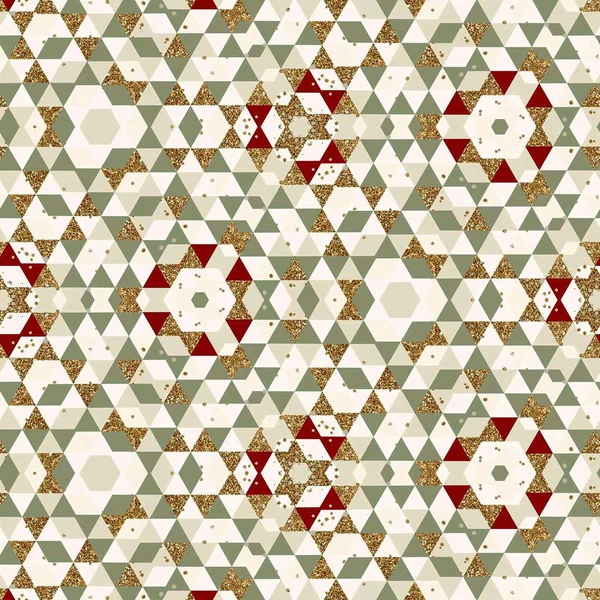 Abstracto Colorido Hexágono Cuadrado Geométrico Inconsútil Patrón Simétrico Caleidoscopio Moda —  Fotos de Stock