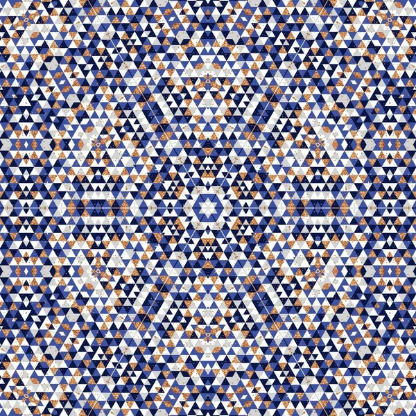 Abstraktní Barevné Šestiúhelník Čtverec Geometrické Bezešvé Vzor Symetrické Kaleidoskop Módy — Stock fotografie