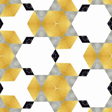 soyut renkli altıgen kare geometrik dikişsiz desen simetrik kaleydoskop moda, tasarım 
