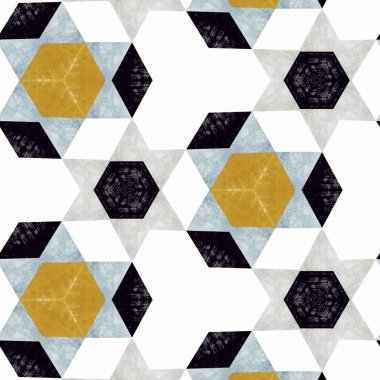 soyut renkli altıgen kare geometrik dikişsiz desen simetrik kaleydoskop moda, tasarım 