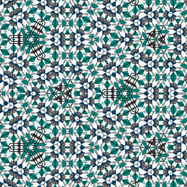 Abstraktní Barevné Šestiúhelník Čtverec Geometrické Bezešvé Vzor Symetrické Kaleidoskop Módy — Stock fotografie