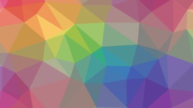 Renkli, üç taraflı düşük Poli, mozaik desen arka plan, vektör poligonal şekil grafiği, degrade, racio 1:1.777 Ultra Hd, 8 k ile Origami tarzı