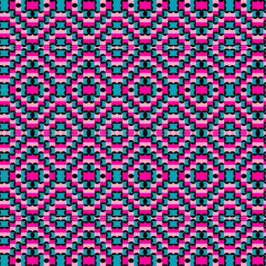 Soyut renkli altıgen kare geometrik seamless modeli simetrik kaleydoskop moda 