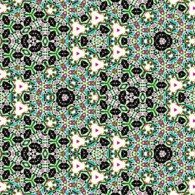 Soyut renkli altıgen kare geometrik seamless modeli simetrik kaleydoskop moda 