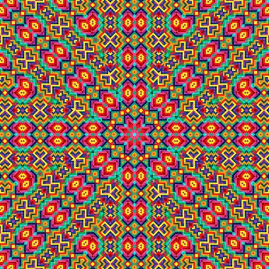 Soyut renkli altıgen kare geometrik seamless modeli simetrik kaleydoskop moda 