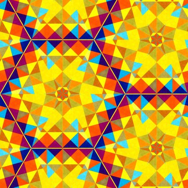 Soyut renkli altıgen kare geometrik seamless modeli simetrik kaleydoskop moda 