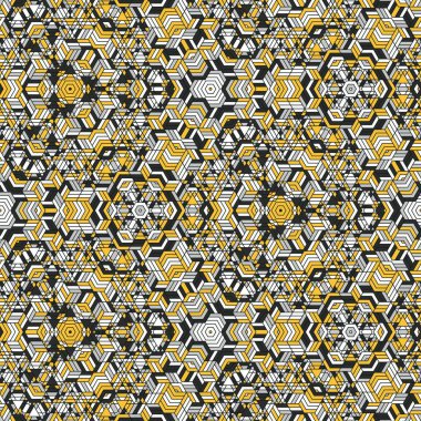 Soyut renkli altıgen kare geometrik seamless modeli simetrik kaleydoskop moda 