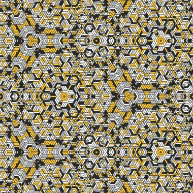 Soyut renkli altıgen kare geometrik seamless modeli simetrik kaleydoskop moda 