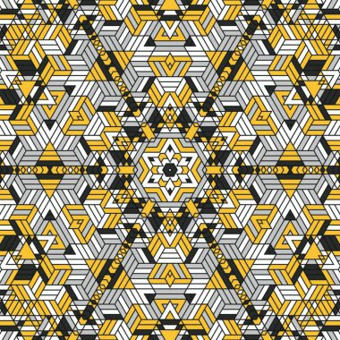 Soyut renkli altıgen kare geometrik seamless modeli simetrik kaleydoskop moda 