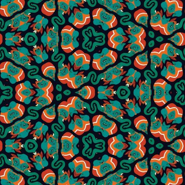 Soyut renkli altıgen kare geometrik seamless modeli simetrik kaleydoskop moda 
