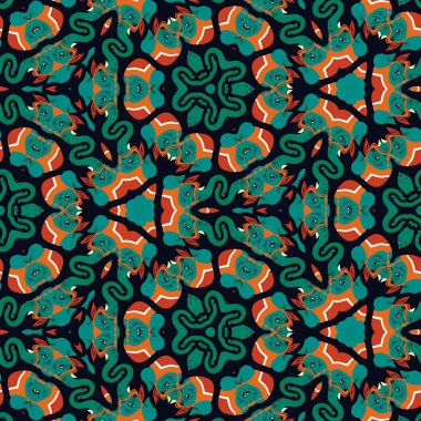 Soyut renkli altıgen kare geometrik seamless modeli simetrik kaleydoskop moda 