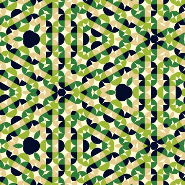 Soyut renkli altıgen kare geometrik seamless modeli simetrik kaleydoskop moda 