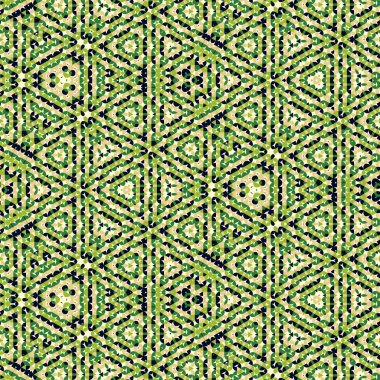 Soyut renkli altıgen kare geometrik seamless modeli simetrik kaleydoskop moda 