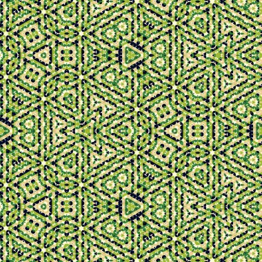 Soyut renkli altıgen kare geometrik seamless modeli simetrik kaleydoskop moda 