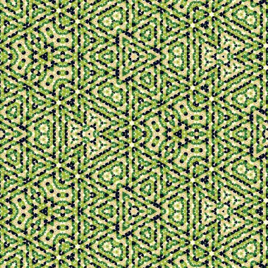 Soyut renkli altıgen kare geometrik seamless modeli simetrik kaleydoskop moda 