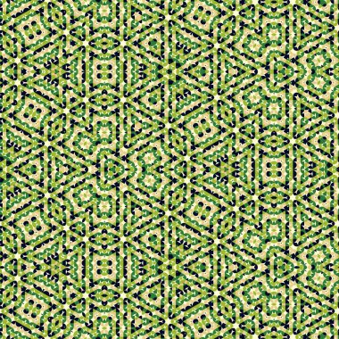 Soyut renkli altıgen kare geometrik seamless modeli simetrik kaleydoskop moda 