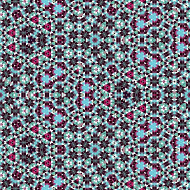 Soyut renkli altıgen kare geometrik seamless modeli simetrik kaleydoskop moda 