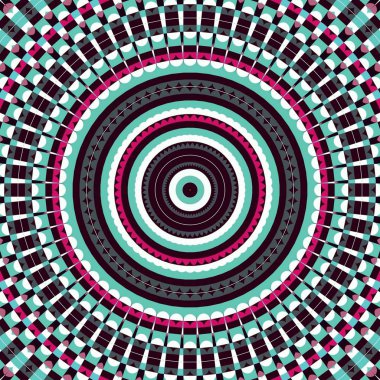 Soyut renkli altıgen kare geometrik seamless modeli simetrik kaleydoskop moda 