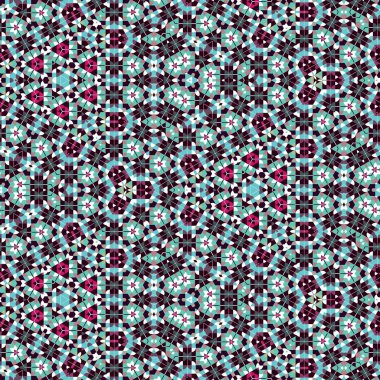 Soyut renkli altıgen kare geometrik seamless modeli simetrik kaleydoskop moda 