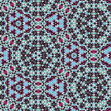 Soyut renkli altıgen kare geometrik seamless modeli simetrik kaleydoskop moda 