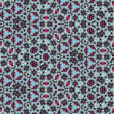 Soyut renkli altıgen kare geometrik seamless modeli simetrik kaleydoskop moda 