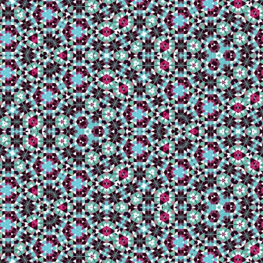 Soyut renkli altıgen kare geometrik seamless modeli simetrik kaleydoskop moda 