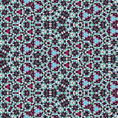 Soyut renkli altıgen kare geometrik seamless modeli simetrik kaleydoskop moda 