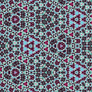 Soyut renkli altıgen kare geometrik seamless modeli simetrik kaleydoskop moda 