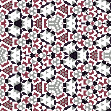 Soyut renkli altıgen kare geometrik seamless modeli simetrik kaleydoskop moda 