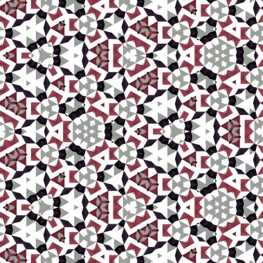 Soyut renkli altıgen kare geometrik seamless modeli simetrik kaleydoskop moda 