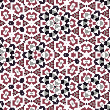 Soyut renkli altıgen kare geometrik seamless modeli simetrik kaleydoskop moda 