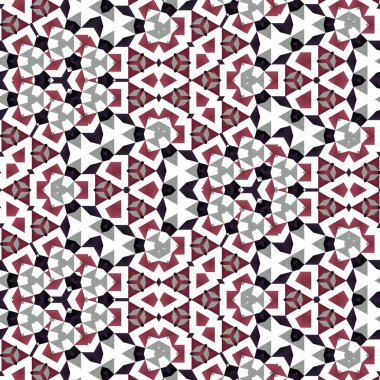 Soyut renkli altıgen kare geometrik seamless modeli simetrik kaleydoskop moda 