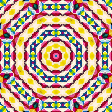 Soyut renkli altıgen kare geometrik seamless modeli simetrik kaleydoskop moda 