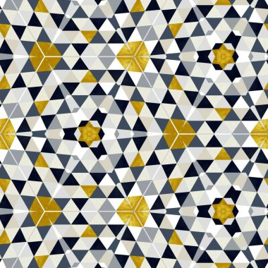 Soyut renkli altıgen kare geometrik seamless modeli simetrik kaleydoskop moda 